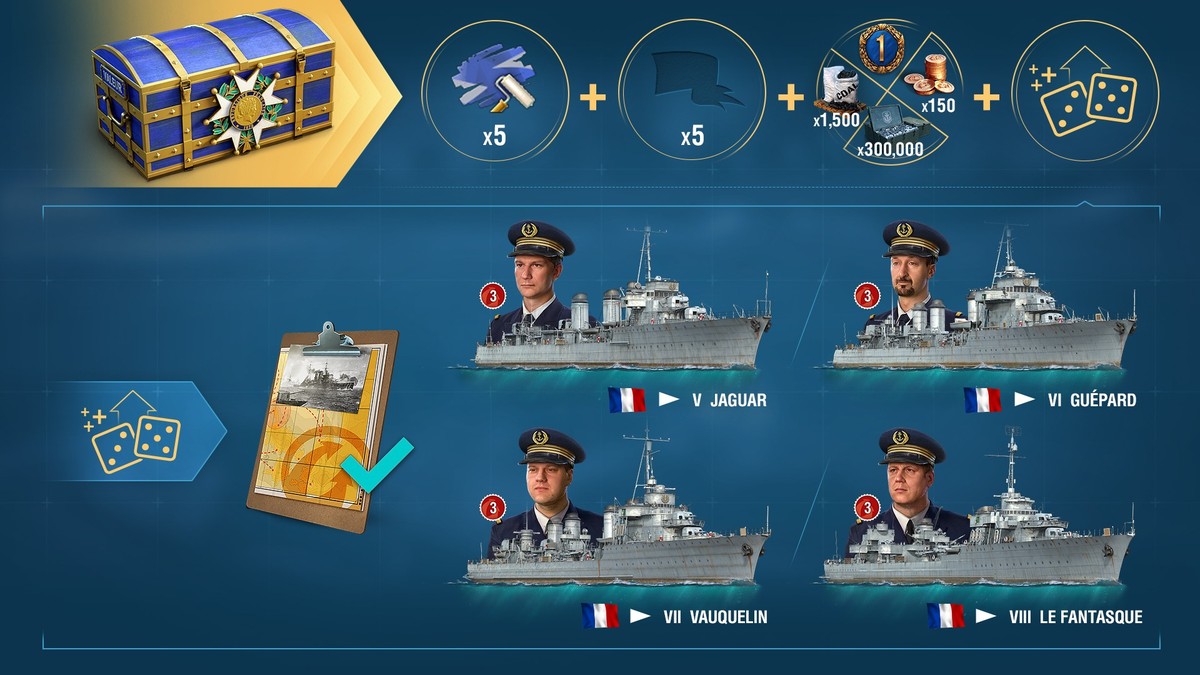 8 月のプレミアムショップ ランク戦用の艦艇 World Of Warships
